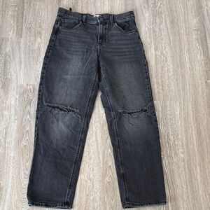 Girl’s Black Distressed Jeans